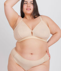 The Palm Lace Busty Bralette: Toasted Almond