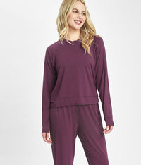 The All-Day Crew Long-Sleeve: Plum