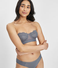 The Lace Strapless: Smoke