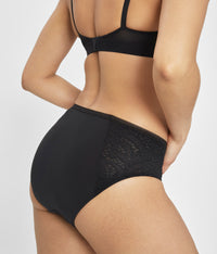 The Lace High Waist Bikini: Jet Black