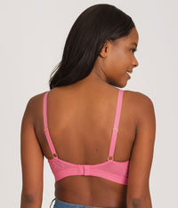 The Palm Lace Busty Bralette: Pink Hibiscus