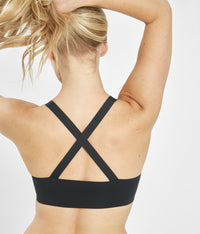 The Sleek Crossback Bralette: Jet Black