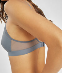 Comfy LIVELY Mesh Bras and Bralettes | Mesh Trim Padded Bralette in Smoke