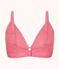 The Palm Lace Busty Bralette: Pink Hibiscus
