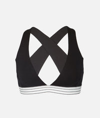 The Cross Back Bralette: Jet Black