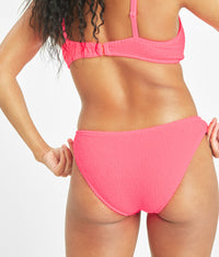The Ruched Plunge Bralette & Bikini Swim Bundle: Electric Pink