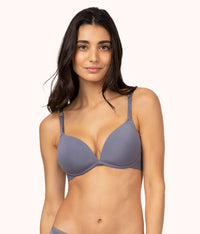 The Deep V No-Wire Push-Up Bundle: Toasted Almond/Smoke