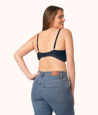 The Floral Lace Busty Bralette: Night Sky