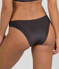 The Ribbed Plunge Bralette & Cheeky Swim Bundle: Jet Black