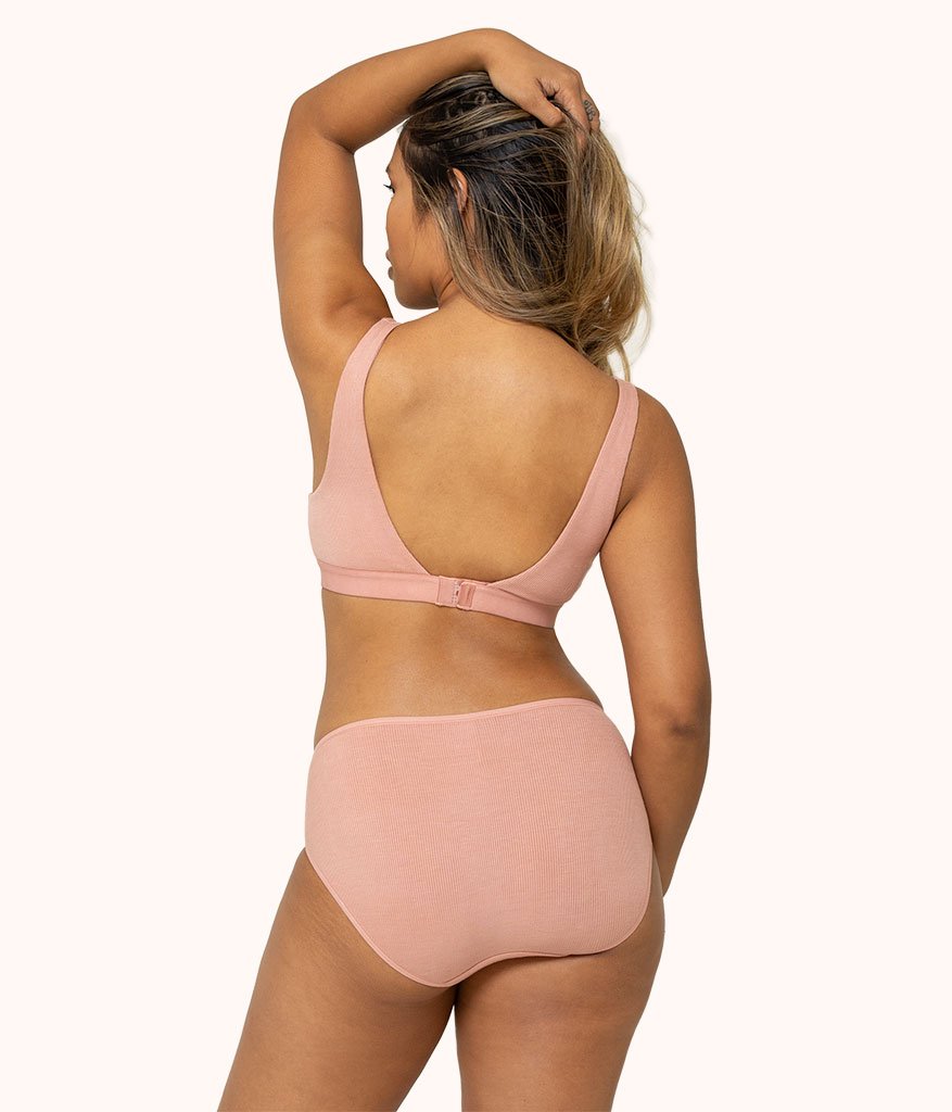 Swimming Underwear C Cup Bra Size Ribbed Bralette Pink Bra Women's