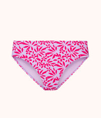 The Swim High Waist Bikini Bottom: Retro Palm Print