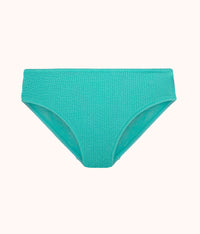 The Swim Ruched High Waist Bikini Bottom: Aquamarine