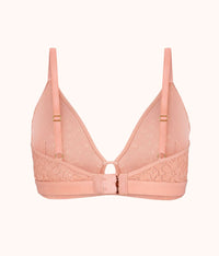 The Floral Lace Busty Bralette: Shell Pink