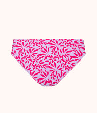 The Swim High Waist Bikini Bottom: Retro Palm Print