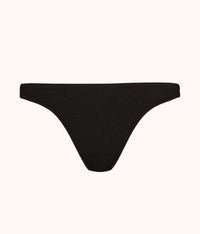 The Swim Ribbed Cheeky Bottom: Jet Black