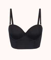 The Low Back Strapless: Jet Black