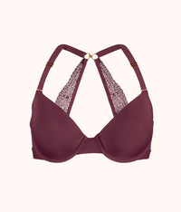 The T-Shirt Bra: Plum - front