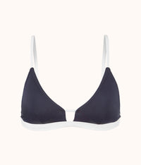 The Swim Bralette: Navy/White