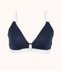 The Swim Busty Bralette: Navy/White