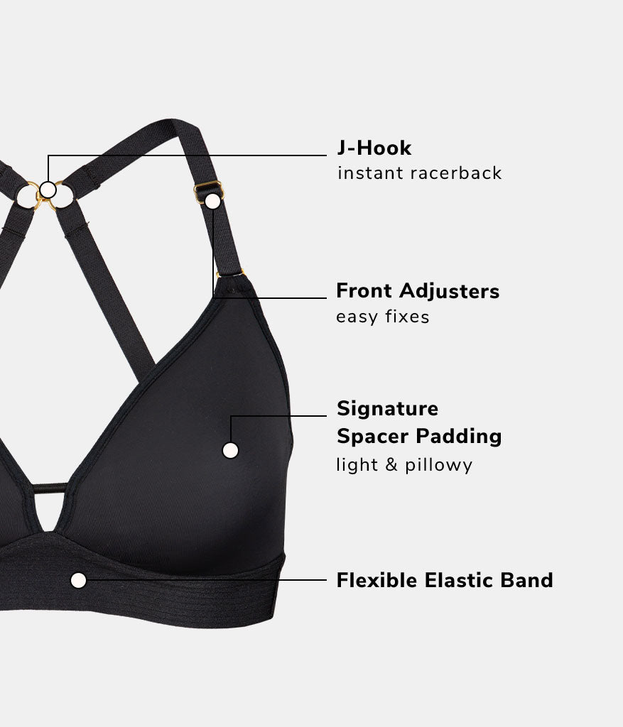 The Spacer Bra Jet Black