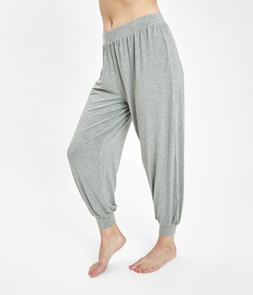 The Ribbed Lounge Pant: Heather Gray