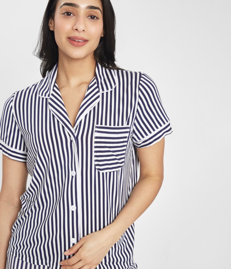 The All-Day Short Sleeve Shirt: Mini Stripe Print