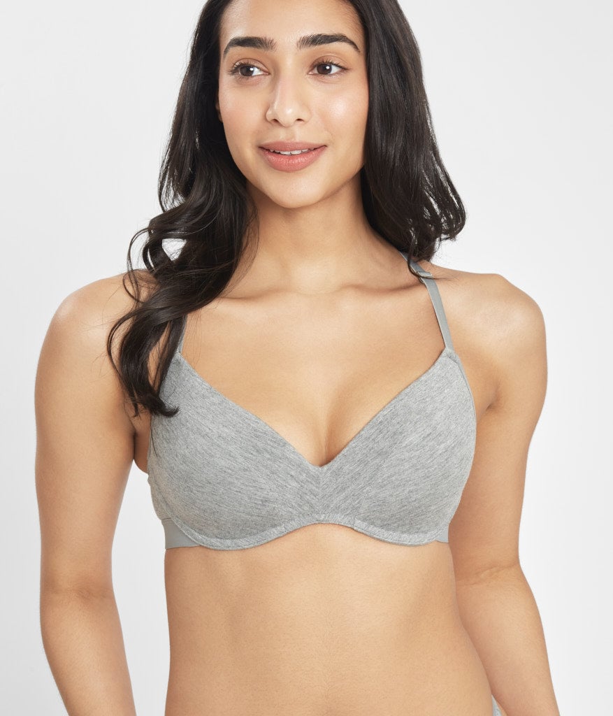 The All-Day No-Wire Push-Up: Heather Gray