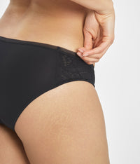 The Palm Lace Bikini: Jet Black