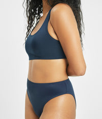 The Swim High Waist Bikini Bottom: Navy