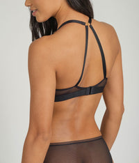The Deep V No-Wire Push-Up: Jet Black