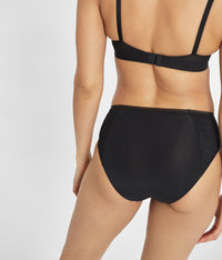 The Lace High Waist Bikini: Jet Black