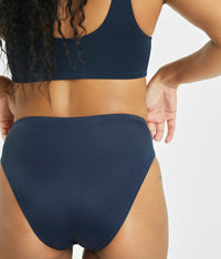 The Swim High Waist Bikini Bottom: Navy