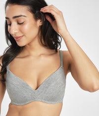 The All-Day No-Wire Push-Up Trio: Heather Gray/Jet Black/Toasted Almond