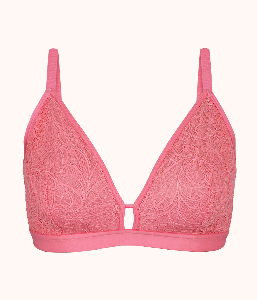 Busty Bra for DDDDD Cups Pink Hibiscus Black LIVELY