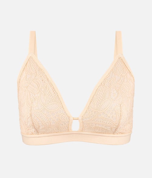 The Palm Lace Busty Bralette: Toasted Almond | LIVELY