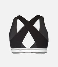The Cross Back Bralette: Jet Black