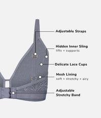 The Palm Lace Busty Bralette: Toasted Almond