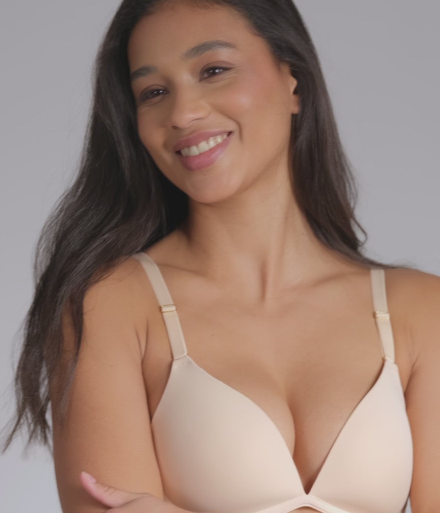 The Deep V No-Wire Push-Up: Toasted Almond