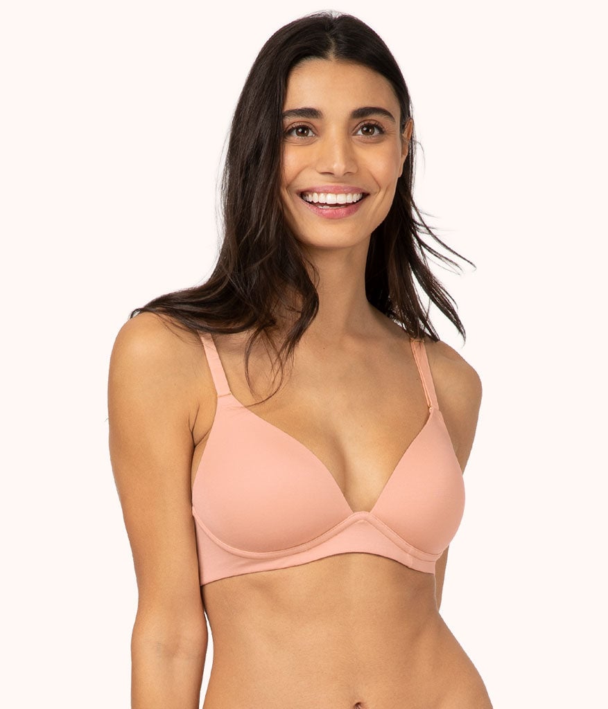 The All-Day Plunge No-Wire Bra: Shell Pink