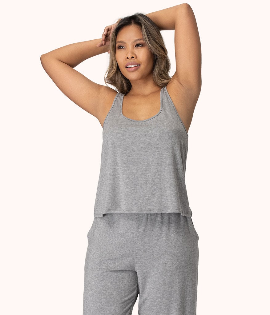 The All-Day Scoop Tank: Heather Grey