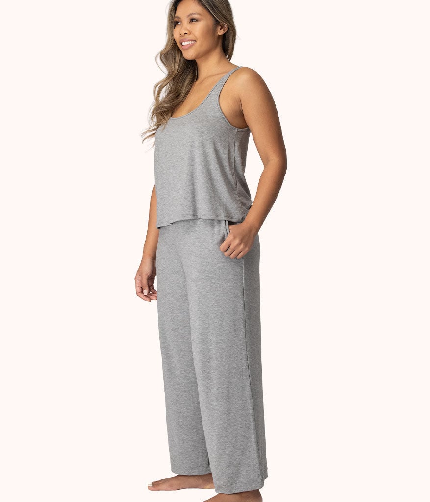 The All-Day Wide Leg Pant: Heather Grey