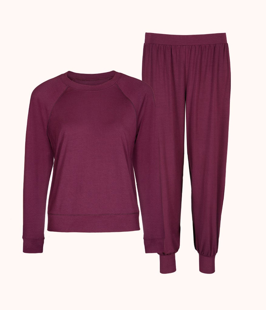 The All-Day Crew & Jogger Bundle: Plum