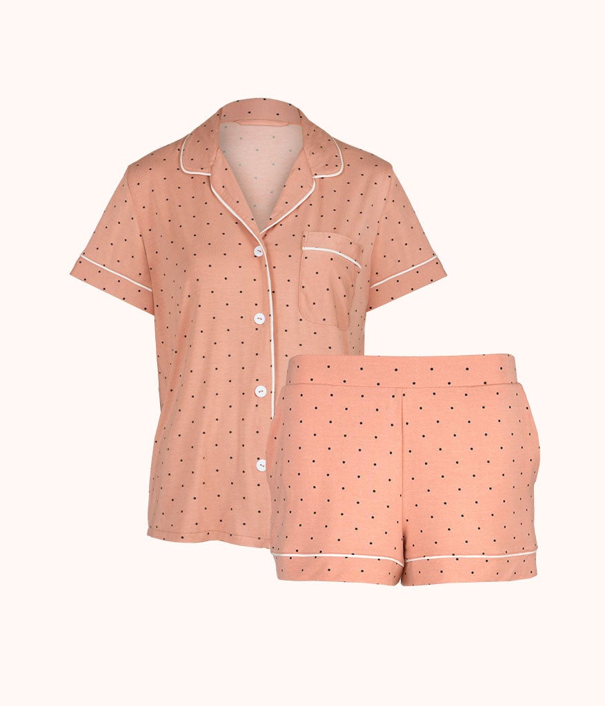 The All-Day Shorty Lounge Bundle: Pepper Dot/Shell Pink