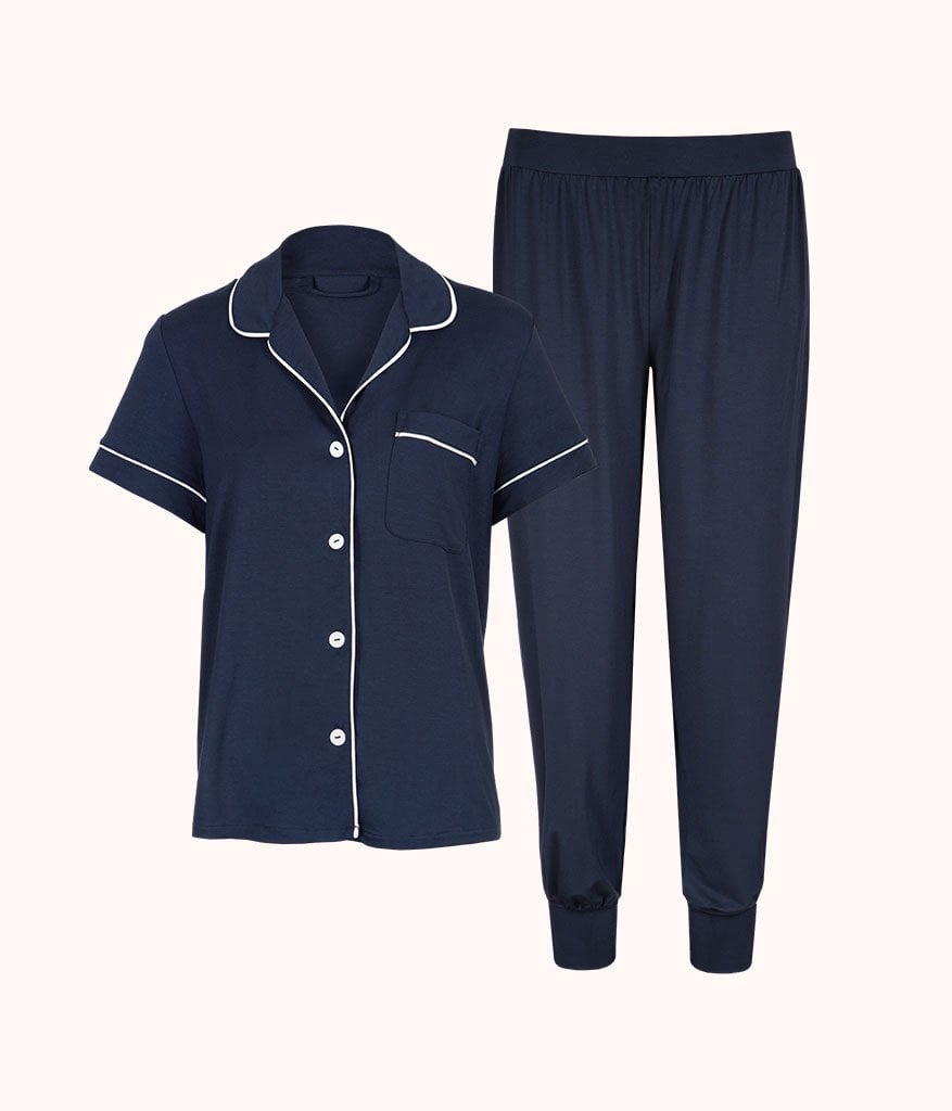 The All-Day Short Sleeve Shirt & Jogger Bundle: Midnight Navy