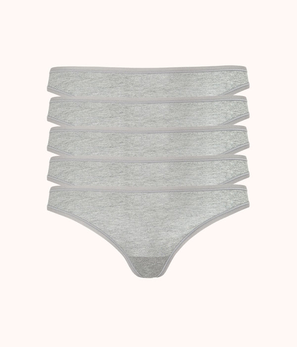 The All-Day Thong 5-Pack: Heather Gray