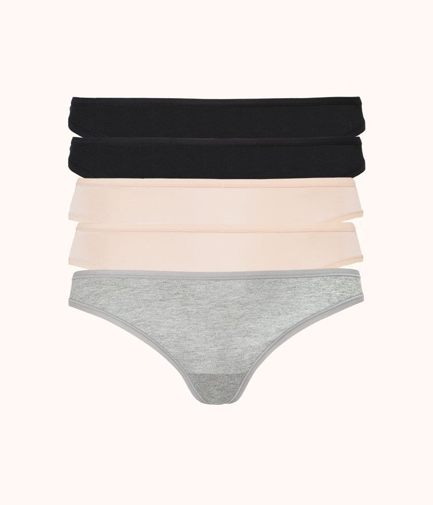 The All-Day Thong 5-Pack: Heather Gray/Jet Black/Toasted Almond