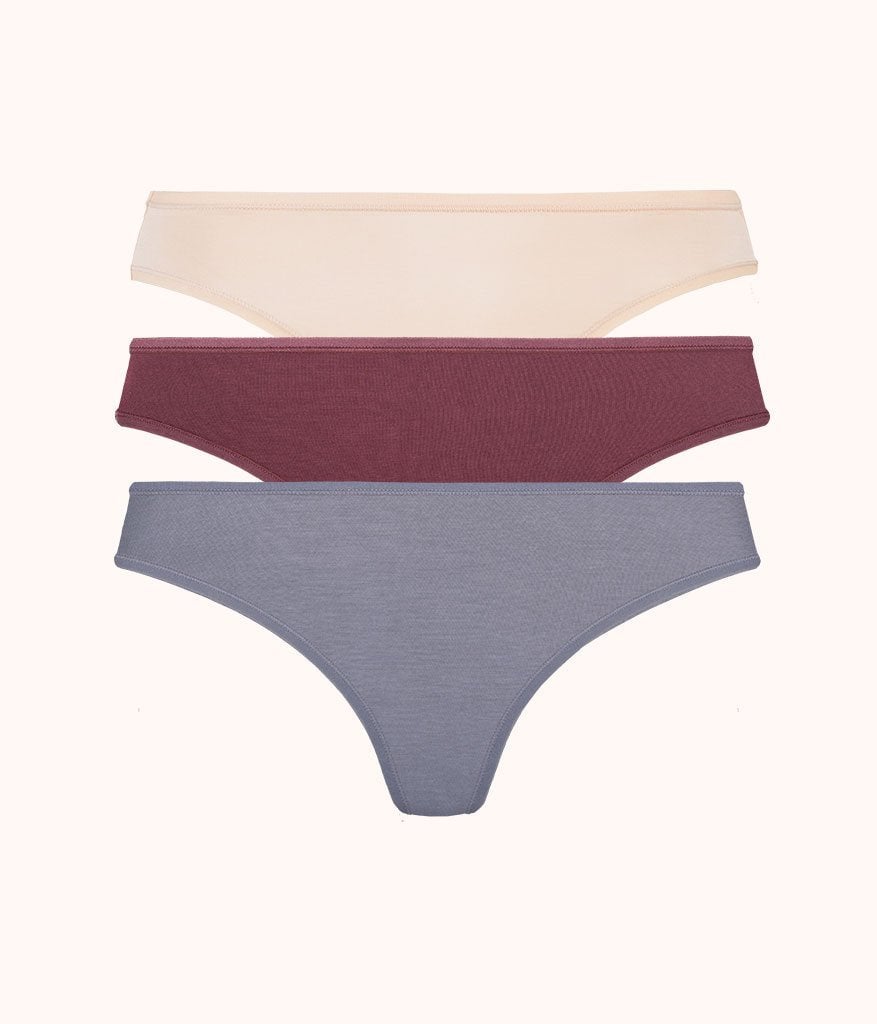 The All-Day Thong Bundle: Plum/Smoke/Toasted Almond