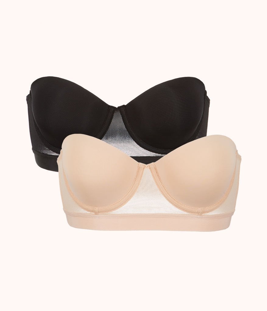 Invisible Curves Seamless Strapless Bra by Fashion Forms 16530 DD Black