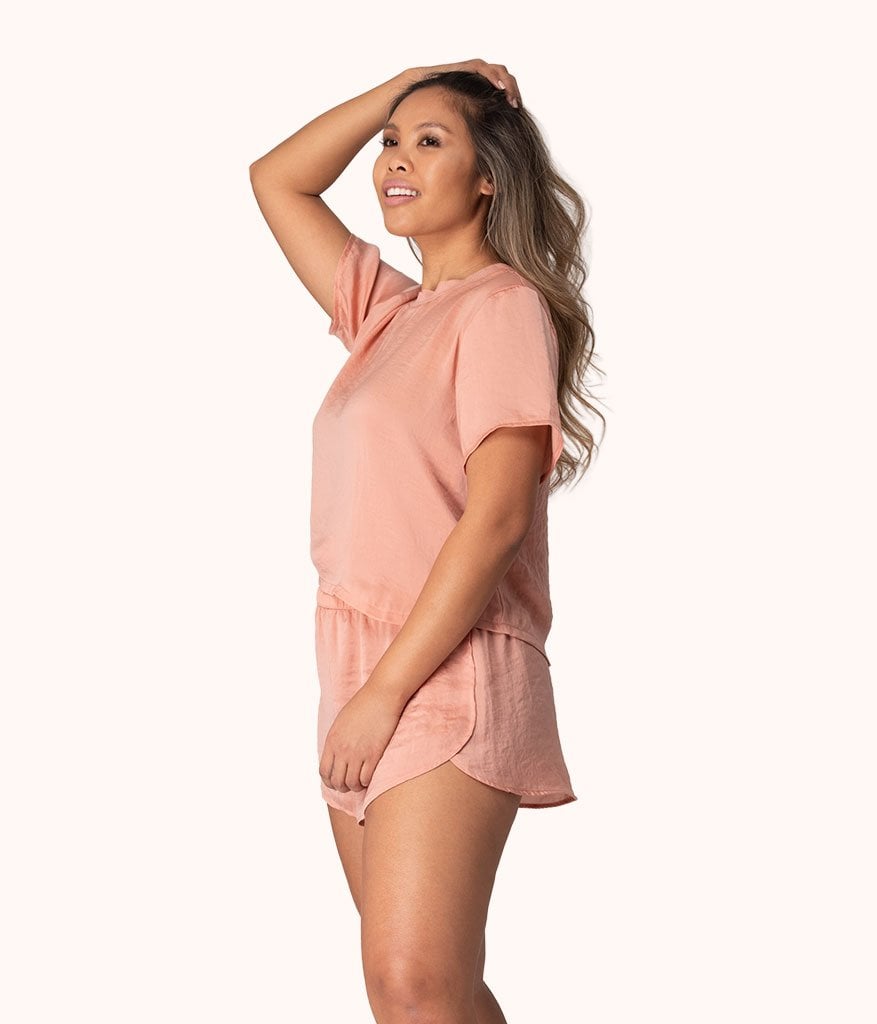 The Washable Matte Satin Short: Shell Pink