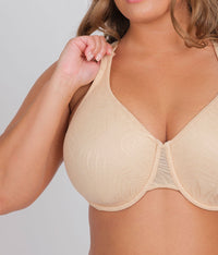 The Smooth Lace Minimizer Bra: Toasted Almond